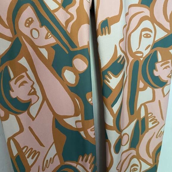 Anthropologie Dazey LA Legging Ani Figures Artsy Abstract Printed High Rise - Picture 11 of 11